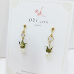 大人かわいい♡鶴ピアス