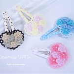 New【ベビー＆キッズ】フェルト花ぱっちんぴん