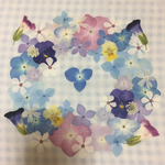 #61 紫陽花✿ビオラ♡フェアリー✿押し花素材セット(*´ω`*)♡*ﾟ