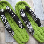布ぞうり：yellow green24cm/北欧leaf