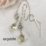 Comme une lune brillante　－輝く月の様にー　ピアス　レモンクォーツ