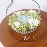 リングピロー(ブリキ、薔薇とあじさい)