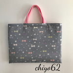 ninaリボン∞グレー レッスンバッグ 