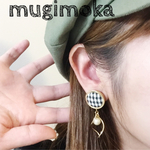 再販！チェック柄ピアス  ・イヤリング