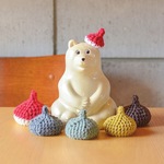 【tm37a5さまオーダー品】シロクマくんのちいさなどんぐり帽子 ＊ 6pcs set