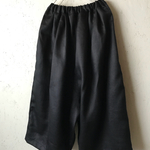 7 エッグパンツ　着丈71cm　リネン100％ブラック