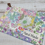 【sale】リバティパッチ＊カフェオレマット＊パープル＆ミックス