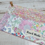 【sale】リバティパッチ＊カフェオレマット＊ピンク