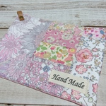 【sale】リバティパッチ＊カフェオレマット＊ピンク