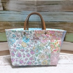 【sale】リバティパッチ＊トート型小物入れ（３１）＊２Ｌ＊ピンク＆ブルー