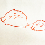 いのしし 消しゴムはんこ