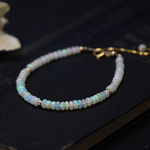  #569B_D★1点もの現品★極上遊色プレシャスオパールのスライドアジャスターブレスレット14KGF