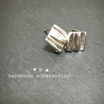 【silver925♡マットプレートピアス#258】