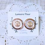 レトロボタンピアス/イヤリング