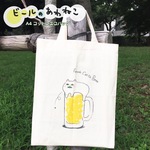 ビールのあわねこ✴︎A4コットンエコバッグ