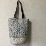 (送料無料)リバティと麻のトートバッグ