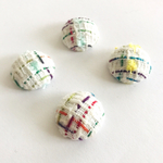 4個→8個増量中❣️「#2200」 キラキラ 膨らみ ツイード カボション ✴︎4個セット ツイード カボション チャーム パーツ ツイードカボション