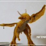【potepote】☆ご予約品☆ぽてドラ☆手乗りドラゴン【辛子色】