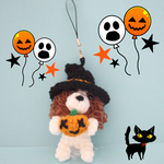キャバリアちゃんのストラップ★ハロウィーン ナイト★あみぐるみ