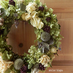 atelier blugra八ヶ岳〜 アナベルとラナンキュラスのWreath