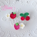 ♡フルーツのベビーヘアクリップ ♡