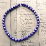 【1連40コセット】czech beads#チェコビーズ FP6㍉ ヘリオトロープ バイオレット