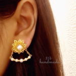 Twinkleコットンパール×ゆらゆらパール＊イヤリング