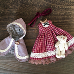 カントリーワンピースとケープセット　＃ブライス　＃blythe