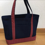 nao子様専用^ ^ファミリアチェックのキャンバストートとペンケース