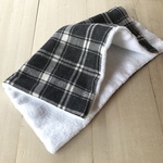 ◻︎855 今治タオル&ダブルガーゼ特大判ハンカチ gray check