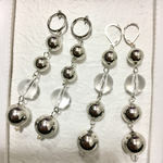 シルバービーズのロングピアス