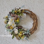 ニュアンスブルーのハーフwreath