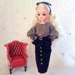 ボリュームスリーブブラウス　グレンチェック＊リカちゃん