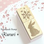 【再販】うさぎ＆結晶の消しゴムはんこセット