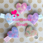 【再販×2】お名前入り♡水玉ハート ベビー&キッズ ヘアクリップ
