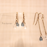 《2点セット》シンプルシリーズ♪チェコビーズの、しずくピアス☆(ブルー)