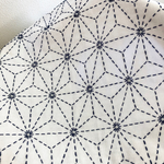 【T様オーダー品】刺し子ふきん★麻の葉(伝統柄＊紺色糸)×2枚