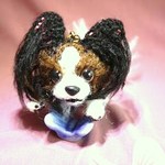 ペットをストラップに！（パピヨンのオリーブちゃん）