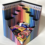 Ｐｅｎ-Ｃｕｂｅ（ペンキューブ）色鉛筆柄／チロルチョコ30個付モデル 