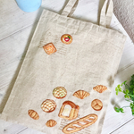 ふんわりパンの 羊毛刺繍トート♡