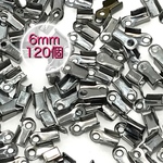 【422】留め具 紐留め カシメ★ガンメタル  6mm/120個