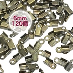 【423】留め具 紐留め カシメ★アンティークブロンズ 6mm/120個