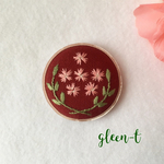 なでしこ🌸刺繍ブローチ(ヘアゴム可)