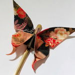 箔押し千代紙の蝶の簪