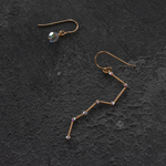 14kgf、SWAROVSKI「北極星ー北斗七星」ピアス、イヤリング、樹脂ピアス