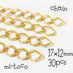 【17㎜×12㎜】◎3連セット◎デザインチェーン/GD