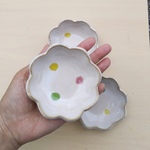お花の三点小鉢