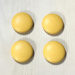 YELLOW LEATHER ROUND CABOCHONS