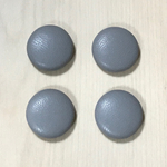 GRAY LEATHER ROUND CABOCHONS