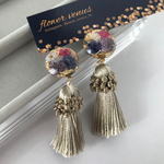 フラワー タッセル ピアス/イヤリング